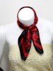 Square satin silk scarves