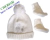 Wholesale infant hat and socks set,thinsulate lined