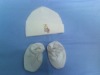 Wholesale newborn baby hats/caps+Spats set of baby