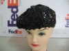 Wholesale Black colors sequin berets BK-009
