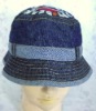 Wholesale jean embroidery bucket hat