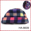 Wholesale checked fleece hat