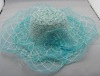 wedding hat/fashion lady's natural straw hat/funky hat