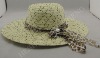 Wholesale natural straw hat/lady's high quality hat/promotion sandbeach hat