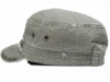 Wholesale washed baseball cap military cap with patch and embroidered