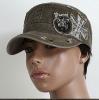 Wholesale washed baseball cap military cap with patch and embroidered