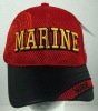 Wholesale washed baseball cap military cap with patch and embroidered
