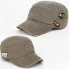 Wholesale washed military cap with patch and embroidered