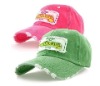 Wholesale 100% washed cotton six panels cap