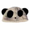 Wholesale panda plush hat and cap/lovely plush and stuffed animal hat and cap