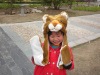 Wholesale plush animal hat with glove, winter hat