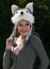Wholesale winter animal hat,plush husky hat