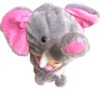 Wholesale plush elephant hat, animal hat