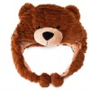 Wholesale plush bear hats winter hats animal shape hats