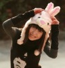 Wholesale plush rabbit hats party hats animal shape hats