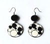 Wholesale Black & white oil dropped fashion earring J.M.E-008