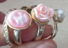 Wholesale Exclusive Gold plated Fashion Wholesale Cameo and flower ring sets,different sizes,good for sell