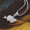 Wholesale Rhodium plated pendant (110112-02)