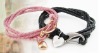 Wholesale pink leather bracelet(SLL3156)