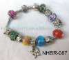 Wholesale Brand bracelet silver tone with beads and charms