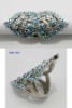 Wholesale Fashion Ring With Blue Crystal