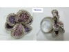 Wholesale Costume Fashion Rings Flower-shaped Ring
