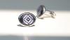 Wholesale New style shining fabric cufflink