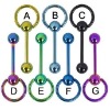 Wholesale Titanium door knocker straight barbell ring body tongue piercing jewelry