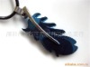 Wholesale men necklace HOT fashion jewelry Stainless steel Necklace feather pandent Necklace For Lovers