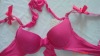 Wholesale Swim Fabric With Ribbon Round Neck Sexy Brassiere
