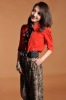 Wholesale [dd0801]new arrive wholesale retail reaction design bowknot lapel half sleeve soft chiffon lady blouse