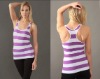 Seamless Striped Tank Top/lady stripe top vest