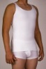 Wholesale men's white singlet/white seamless sleeveless tshirt