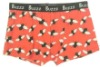 Wholesale men's red print fashion cotton/elasthanne boxer
