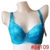 Wholesale cheap stock lady's bra lace padded bra with foam