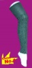 Checked jacquard knitted leg warmer