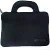 black messenger bag made of neoprene/SBR