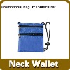Wholesale sports wallet/neck purse/promotional wallet