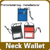 Wholesale fashion neck wallet/neck purse/pvc wallet