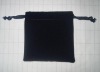 Wholesale black drawstring velvet bag