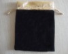 Wholesale velvet and metallic drawstring bag used in kinds mobile packaging