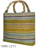 bamboo handle jute shopping bag