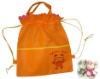 Wholesale orange color drawstring bags