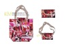 promotional foldable polyester /non-woven handle shopping bag