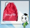 Wholesale Red polyster drawstring bag