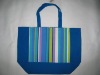Wholesale colored strips cotton shopping bag(CTB-031)
