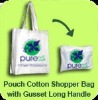 Wholesale foldable cotton pouch with handle