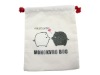 plain white cotton shopping bag