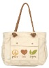 100% organic cotton handled shopping bag