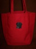 Wholesale red recycle canvas tote bag